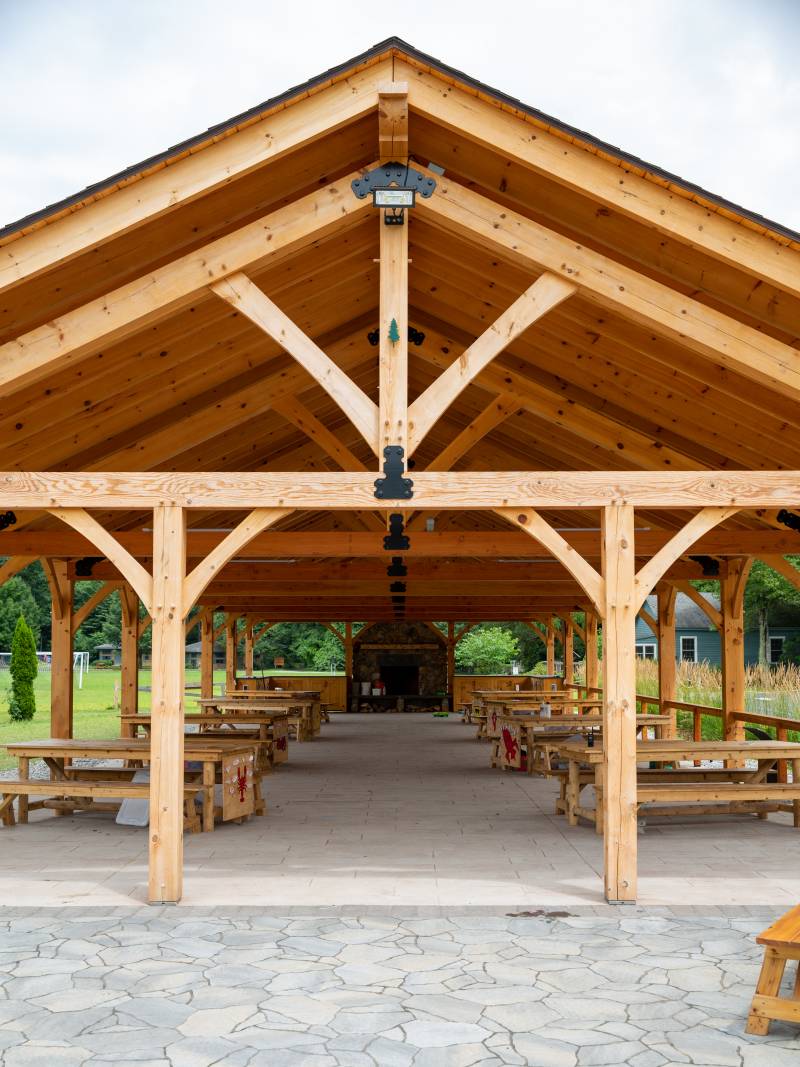 30' x 90' Bitterroot Timber Frame Pavilion, Chester, CT