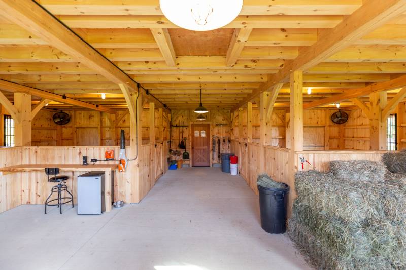 32' x 48' Plymouth Carriage Barn with 18' Open Lean-To, North Granby, CT