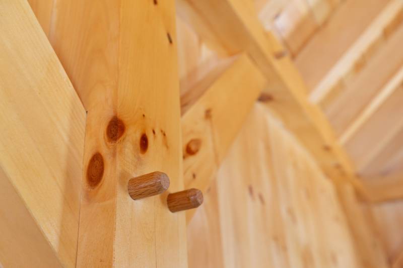Traditional Wood Joinery with Hardwood Oak Pegs