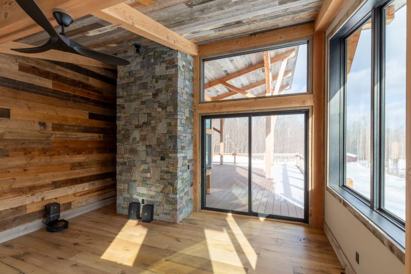 Andersen E-Series Windows & Doors • Reclaimed Barn Board Siding & Reclaimed Oak Floors