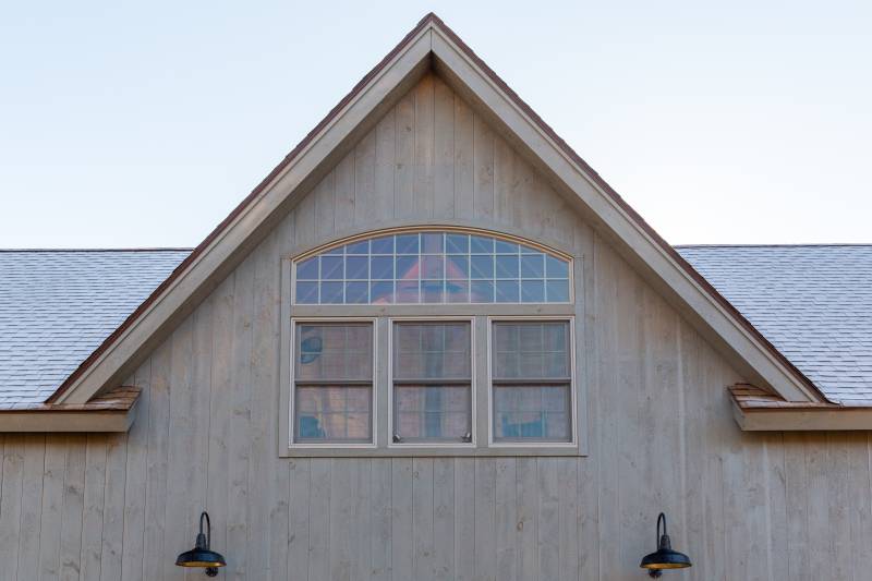 18' Gable Dormer with Andersen Bow-top Windows & Double Hung Windows