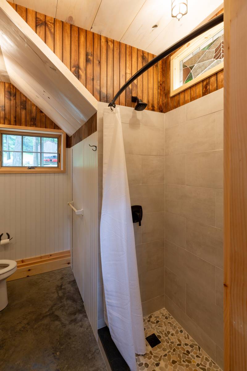 A Shower • Timber Frame Guest Barn