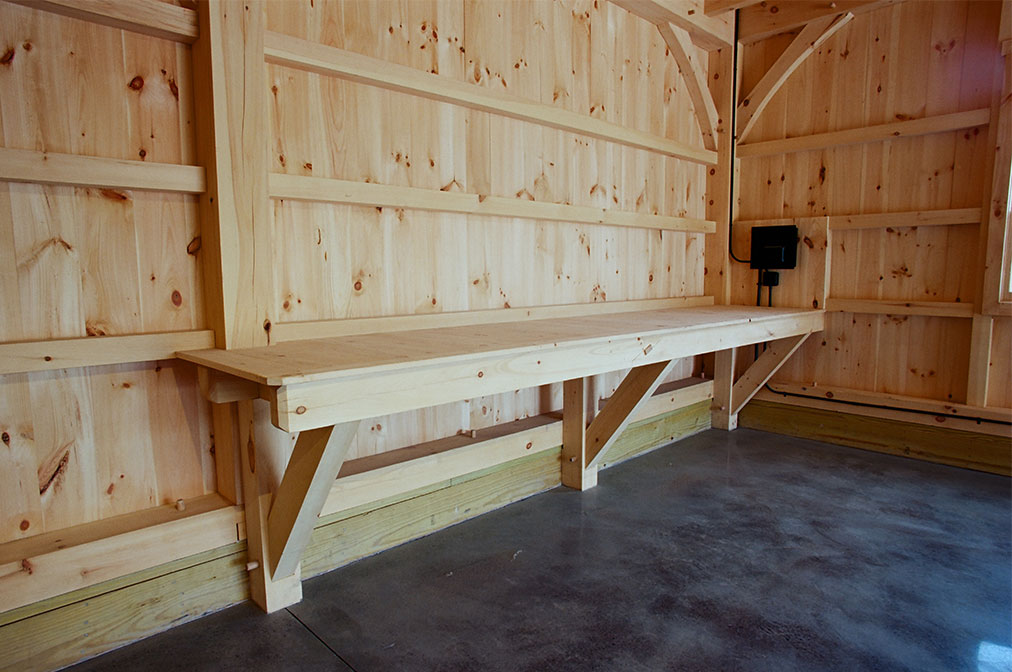 Timber Frame Work Bench